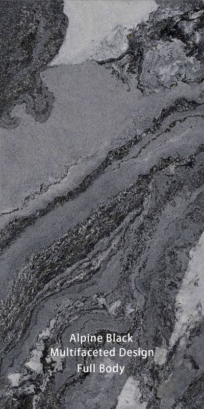 Moderne schwarze Steine 900x1800mm Bodenfliesen für Innen- und Außenbereich