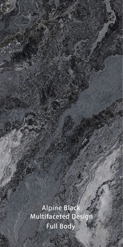 Moderne schwarze Steine 900x1800mm Bodenfliesen für Innen- und Außenbereich
