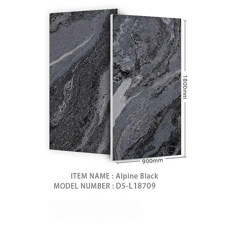 Moderne schwarze Steine 900x1800mm Bodenfliesen für Innen- und Außenbereich