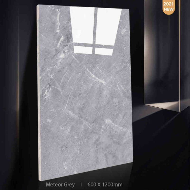600X1200mm Moderne Steinimulation Graue Verglaserte Porzellanfliesen Für Innen-/Außenzimmer