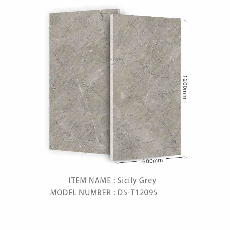 600 X 1200 MM Graue Vintage Textured Stone Imitation Oberfläche Moderne Badezimmerfliesen