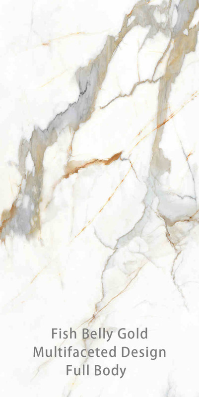 Weiß und Gold 900x1800MM Felsflächen Porzellanfliesen für moderne Dekoration